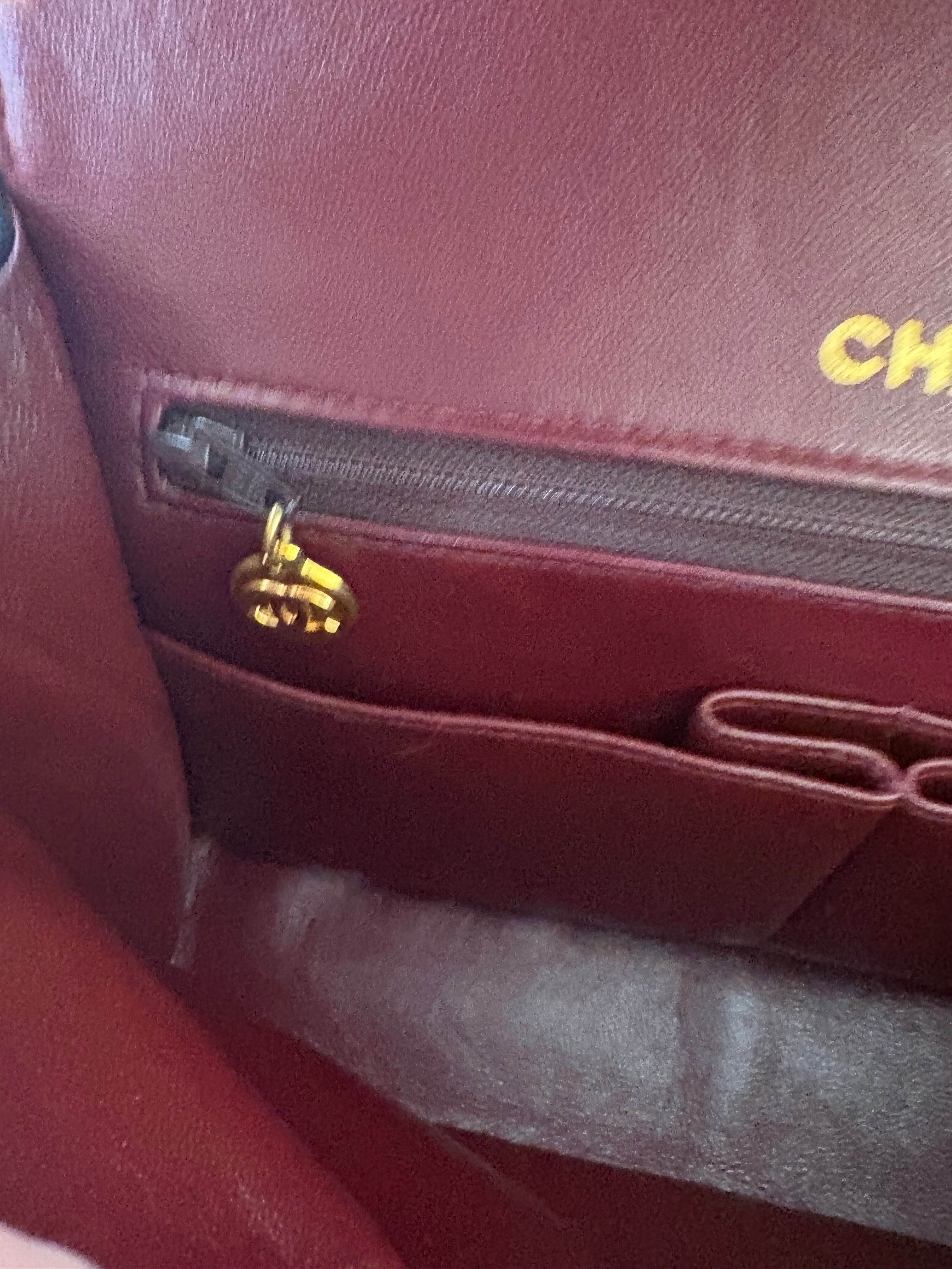 Chanel timeless 25 double flap matelassé negro – serie 1