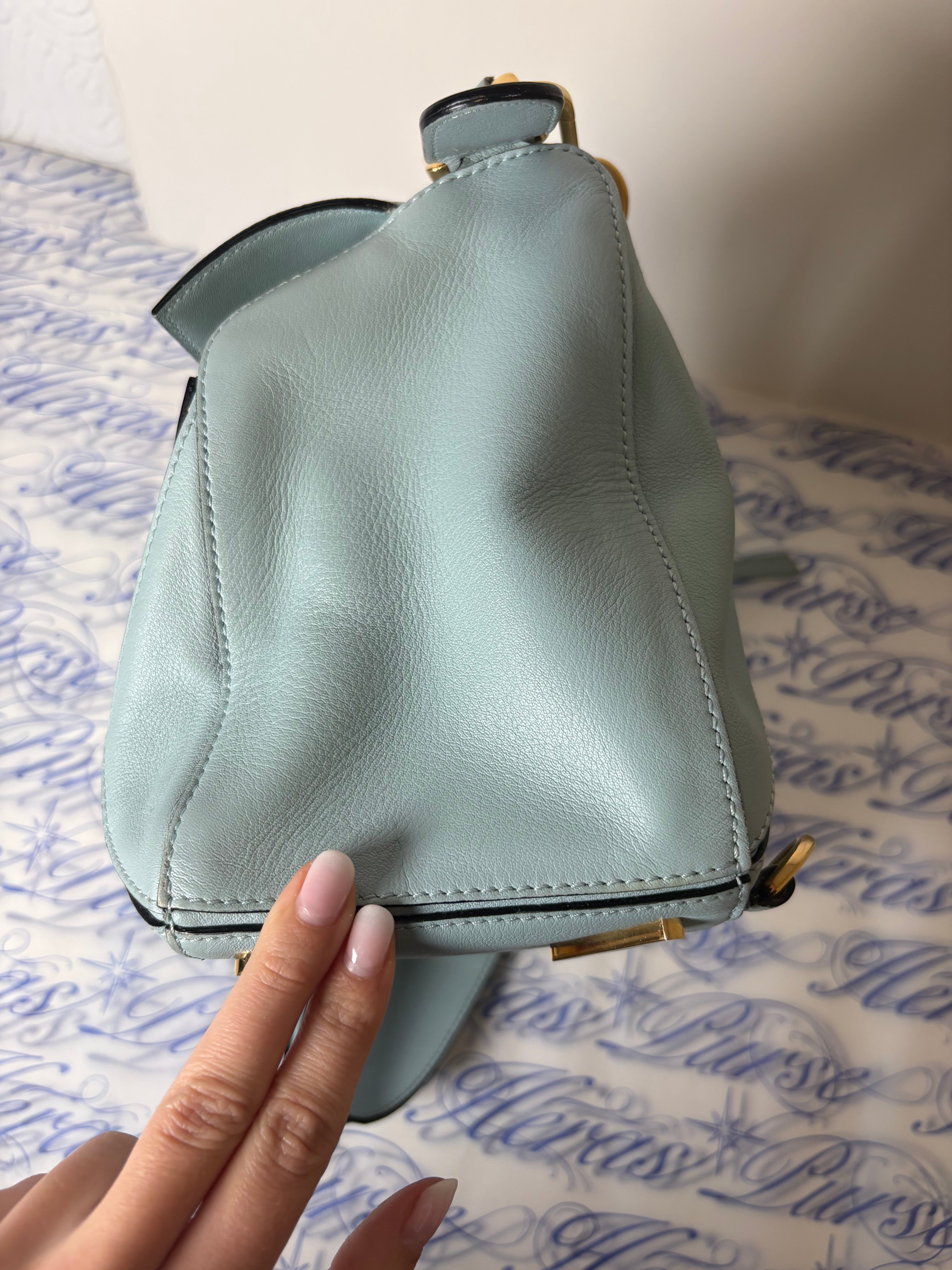 Loewe puzzle bag mediano sky baby blue