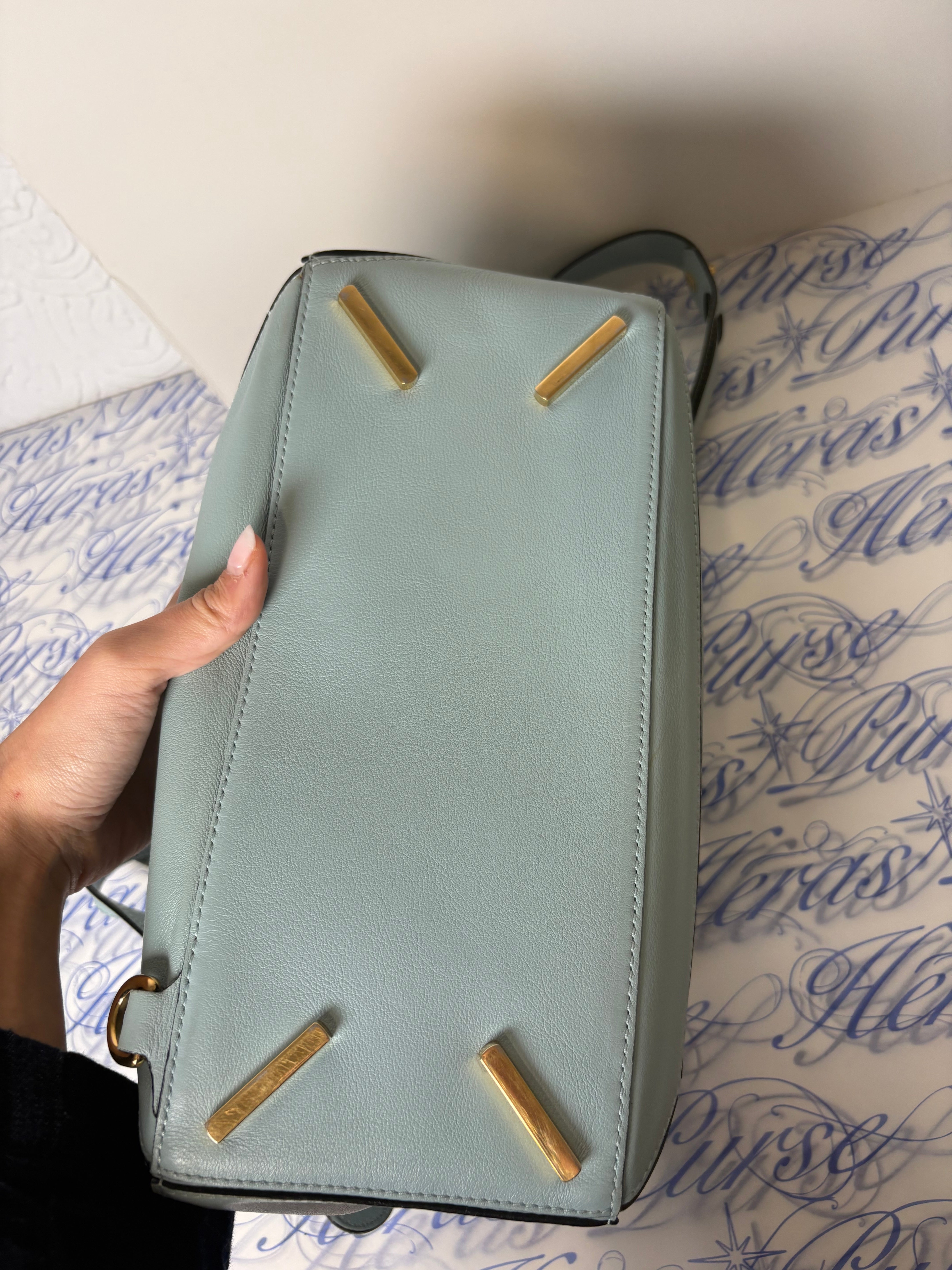 Loewe puzzle bag mediano sky baby blue