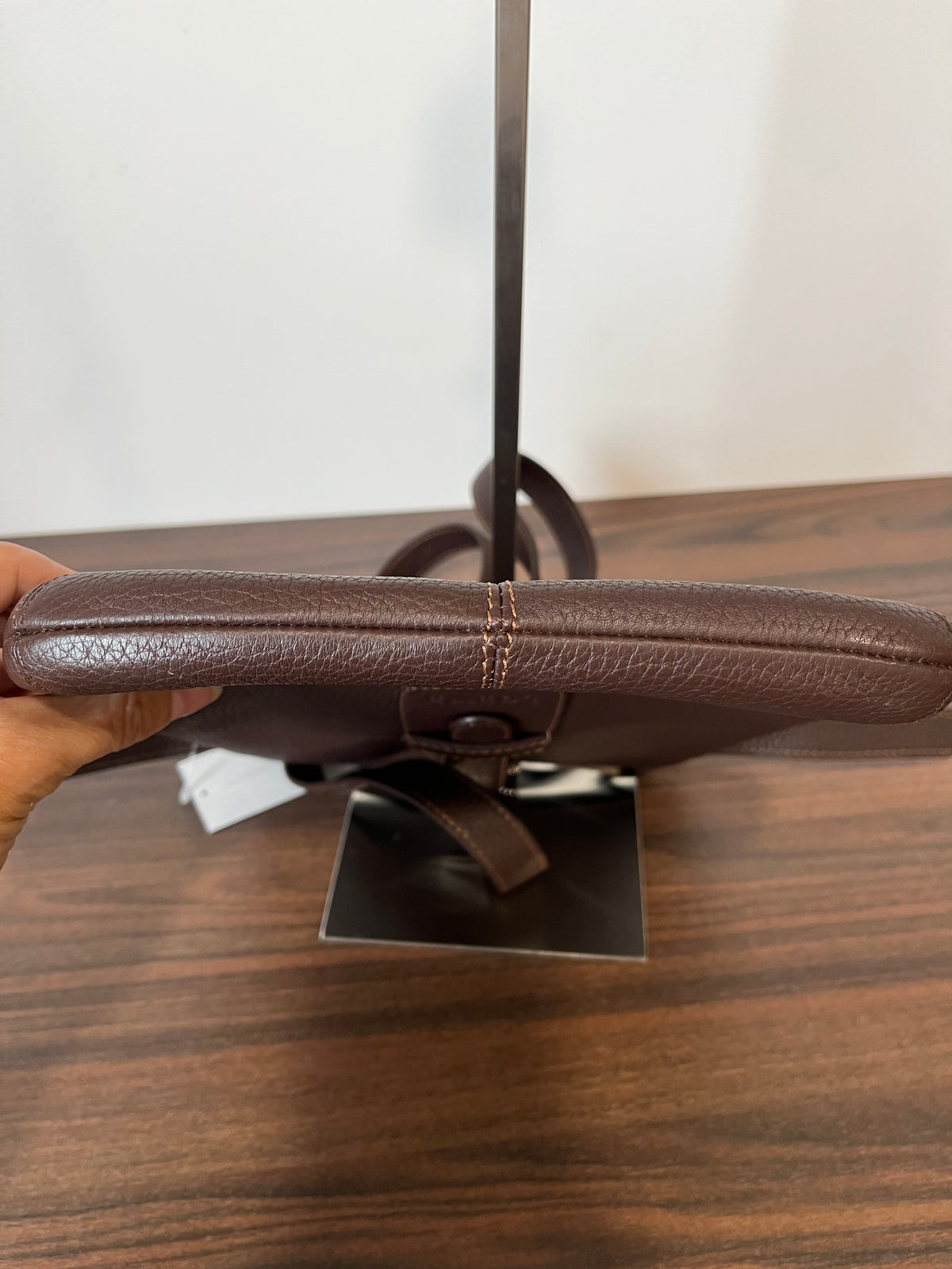 Loewe Senda Bandolera Piel Marrón Burdeos con Hebilla
