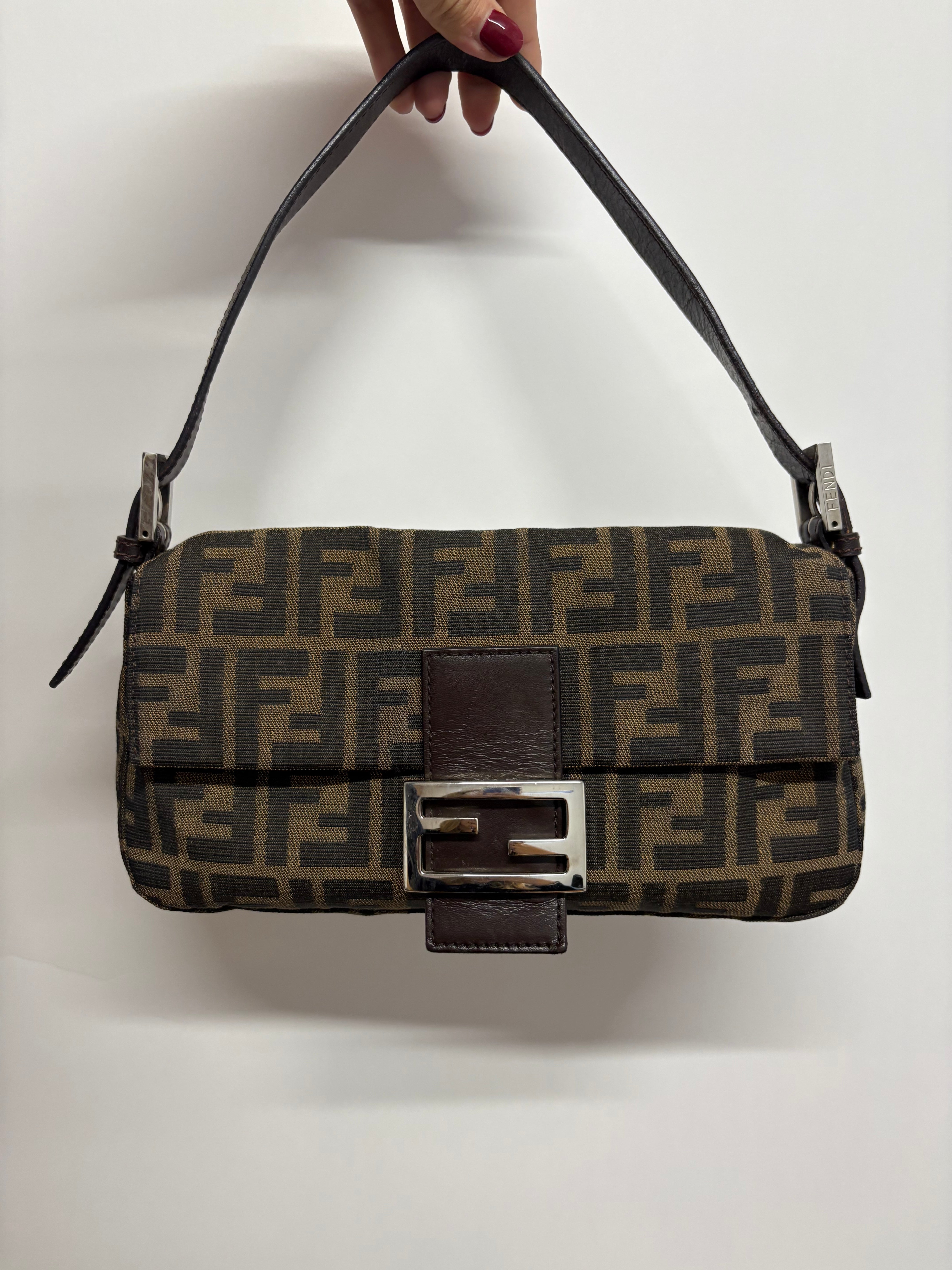 Fendi Baguette Zucca Marrón Vintage