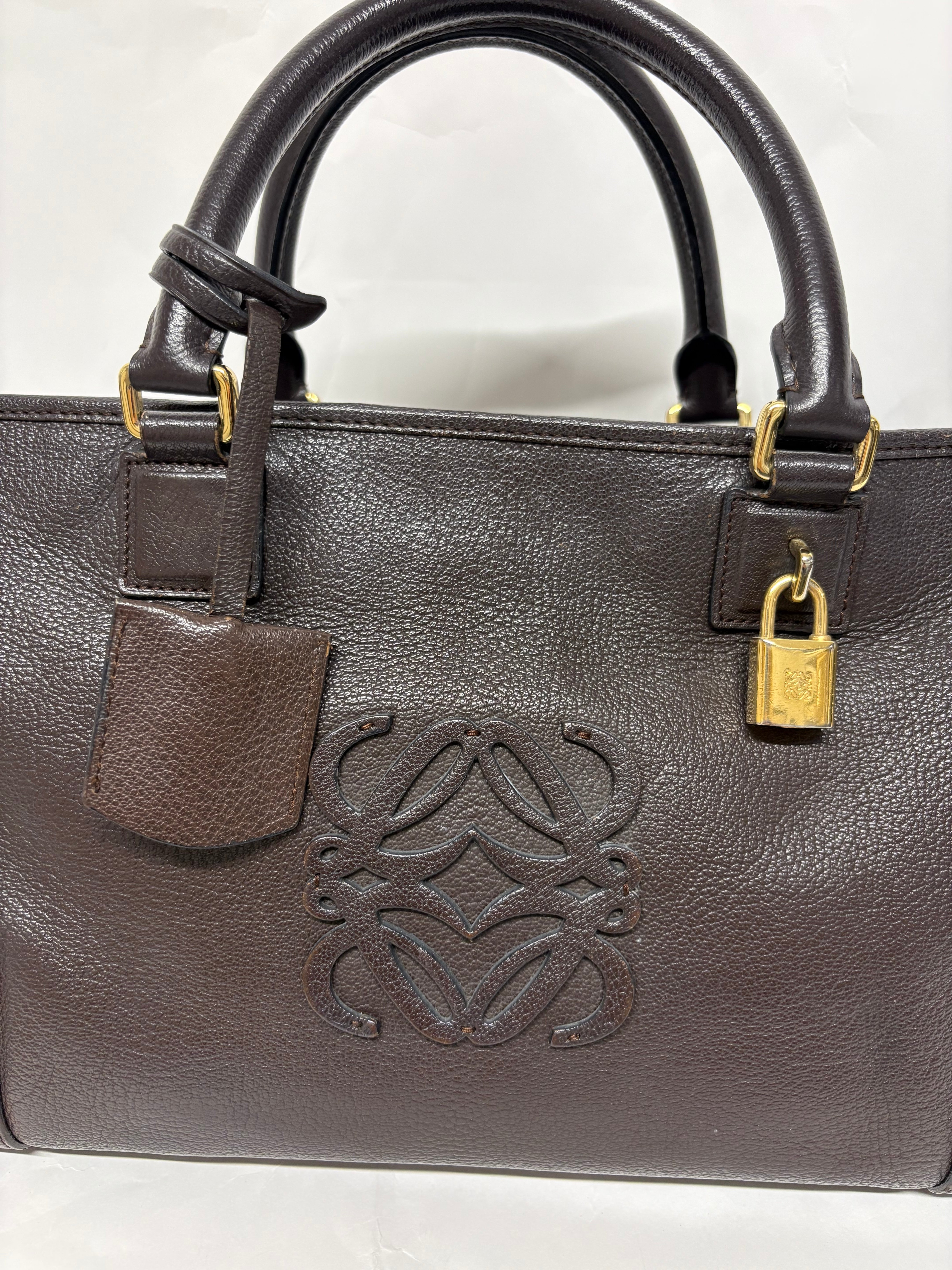 Loewe Amazona 35 Marrón chocolate con bandolera extra