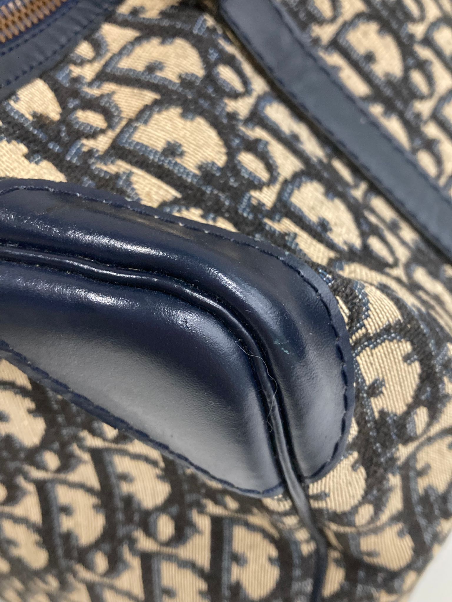 Dior Trotter bowling 30 Boston Canvas Monograma Azul