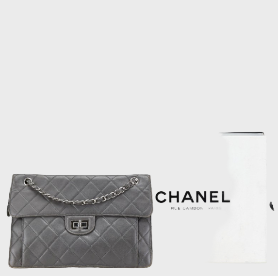 Chanel 2.55 Reissue Flap Bag – Piel gris metalizada