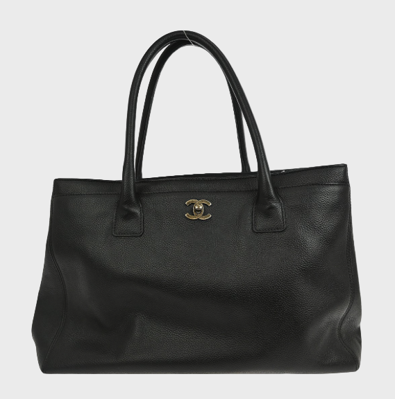 Chanel Cerf Executive Tote – Piel Caviar negra