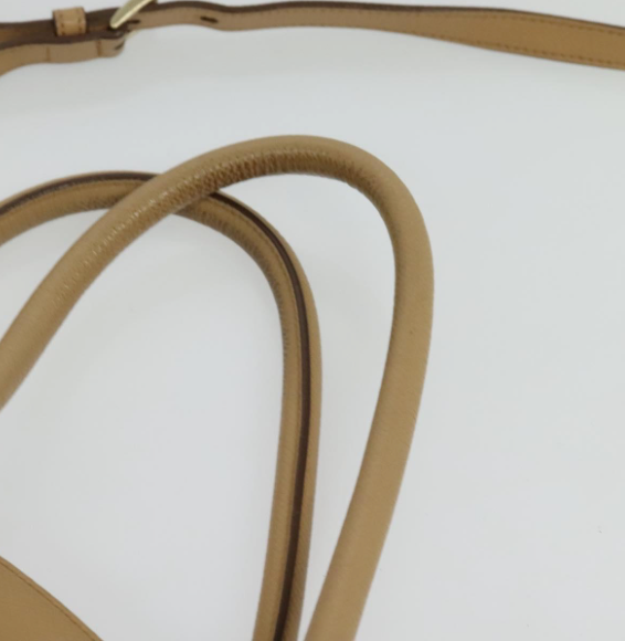Prada tote bag en piel beige con bandolera