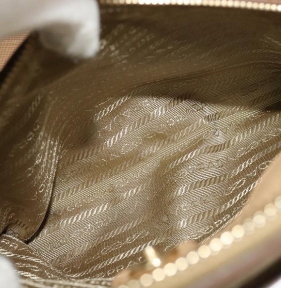 Prada tote bag en piel beige con bandolera
