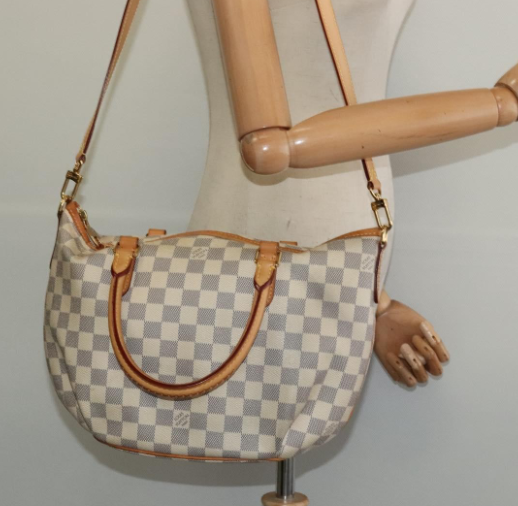 Bolso Riviera en canvas damier azur con bandolera