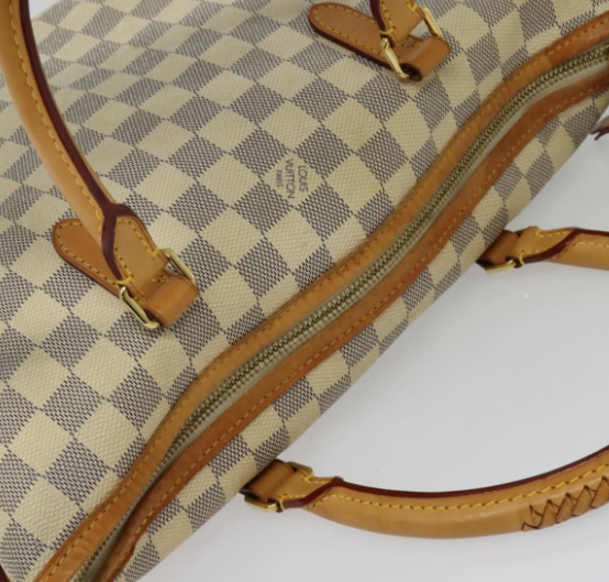 Bolso Riviera en canvas damier azur con bandolera