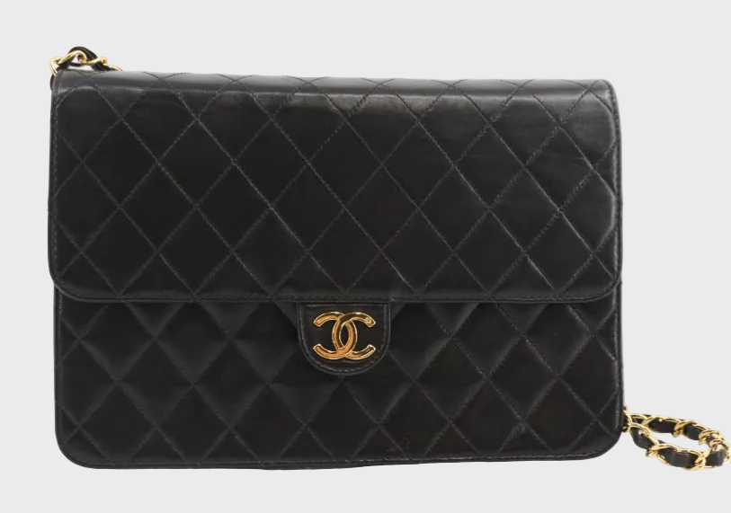 Chanel single flap matelassé 25 rojo con cadena dorada – serie 5 (1997-1999)