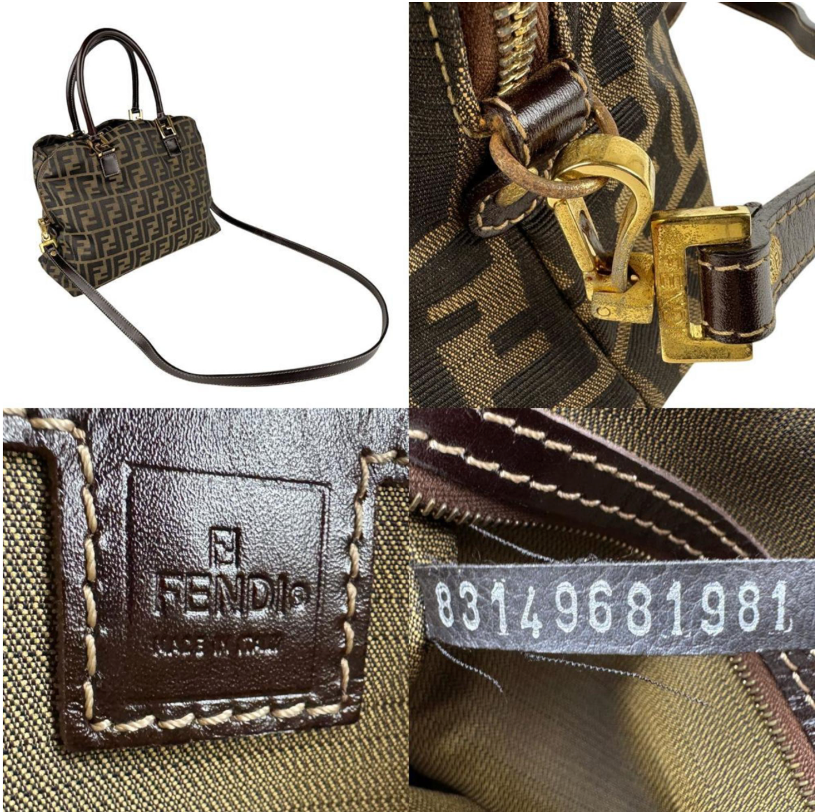 Fendi Zucchino Monograma Marrón - Bajo pedido