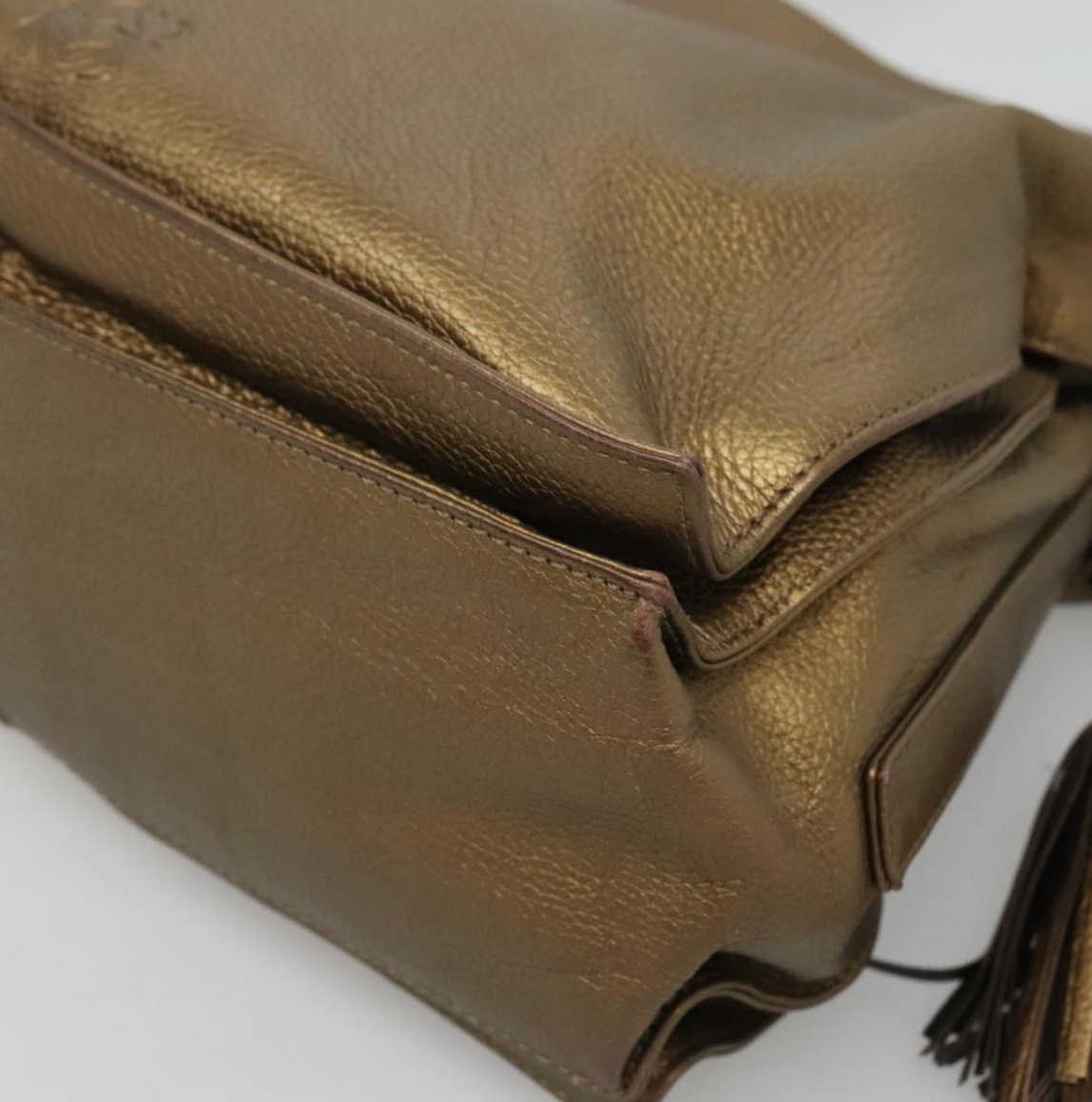 Loewe Flamenco Medium en piel gold