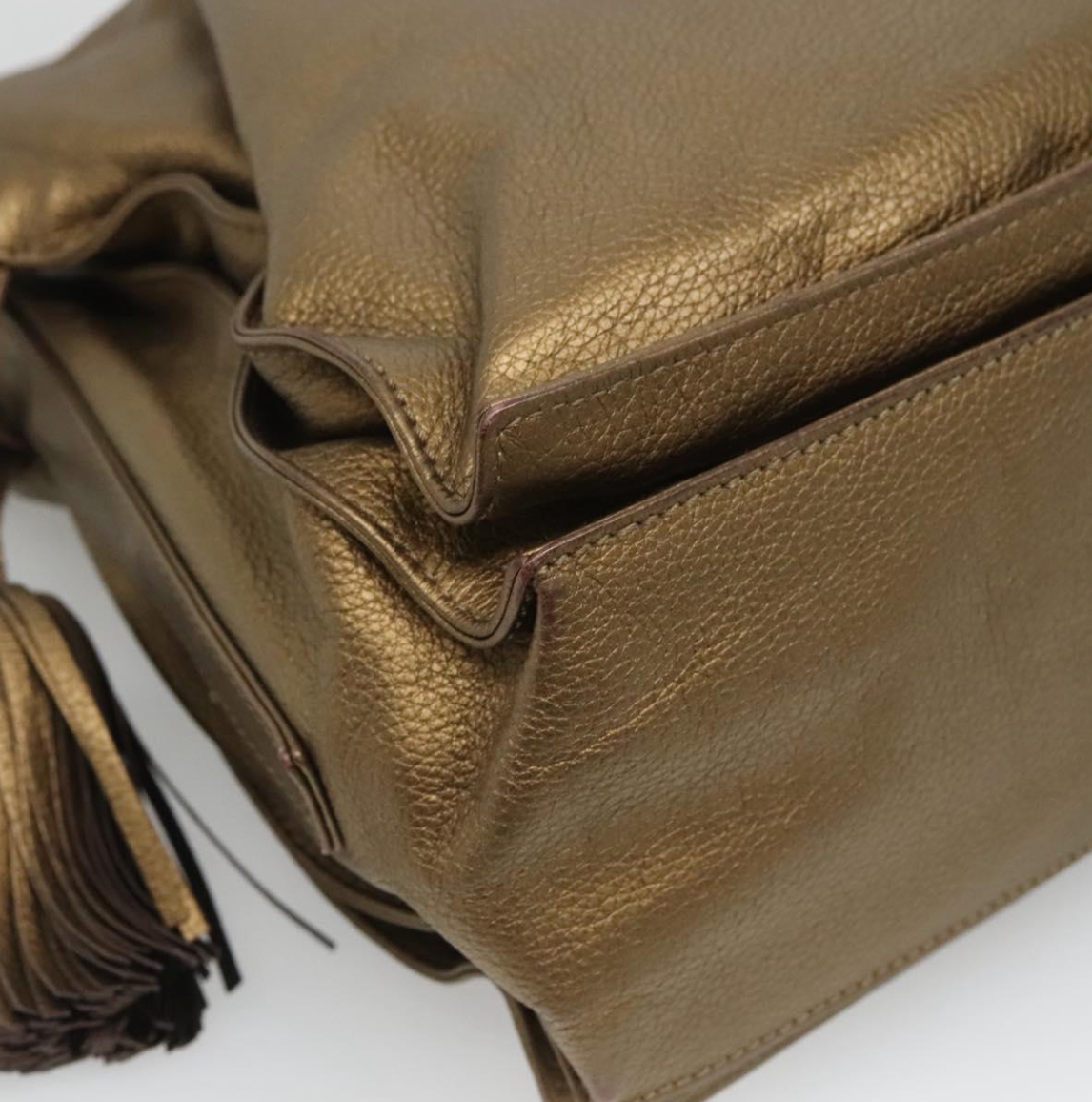 Loewe Flamenco Medium en piel gold
