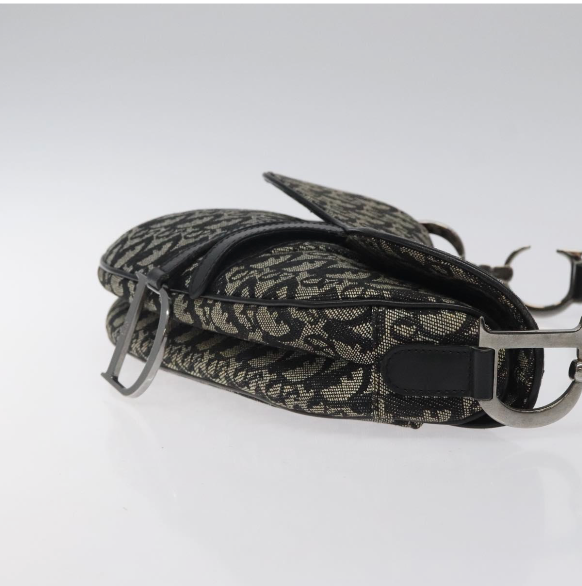 Dior Saddle Vintage en canvas negro