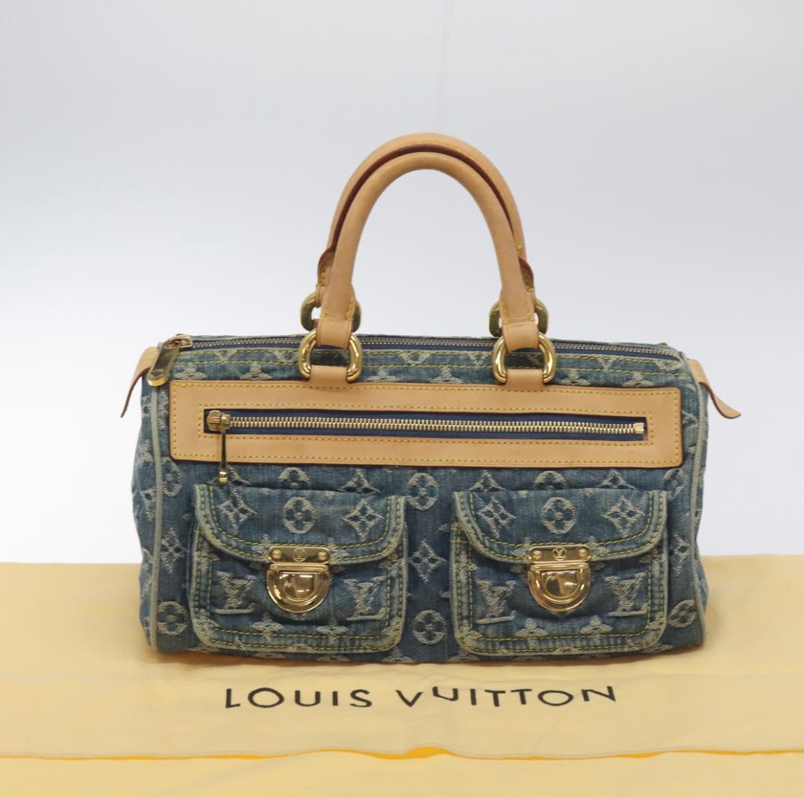 Louis Vuitton Néo Speedy en denim azul