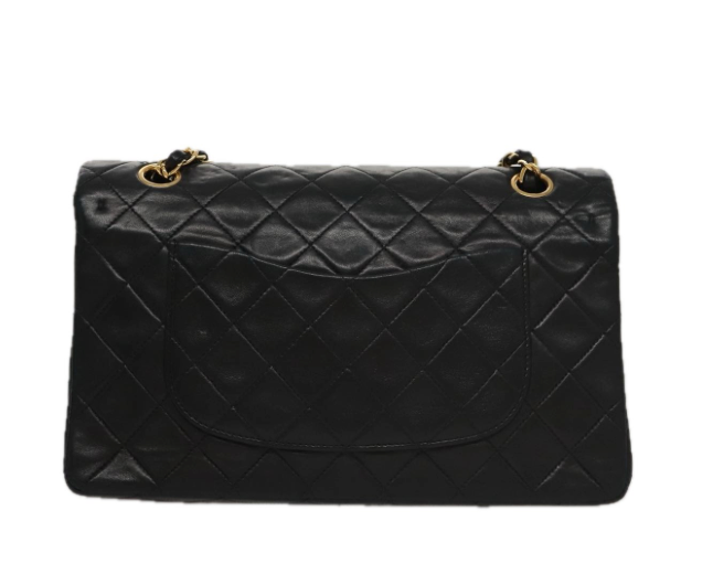 Chanel Timeless Classic Double Flap Bag en piel negra