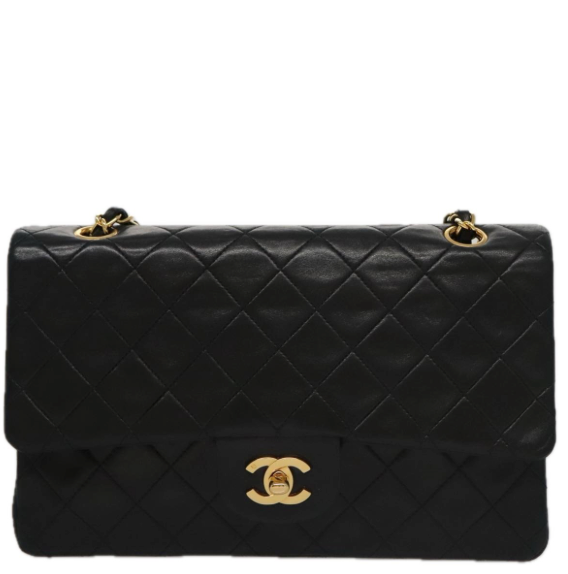 Chanel Timeless Classic Double Flap Bag en piel negra