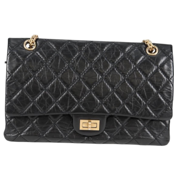 Chanel Reissue 2.55 Flap Bag en piel de becerro negra 2019