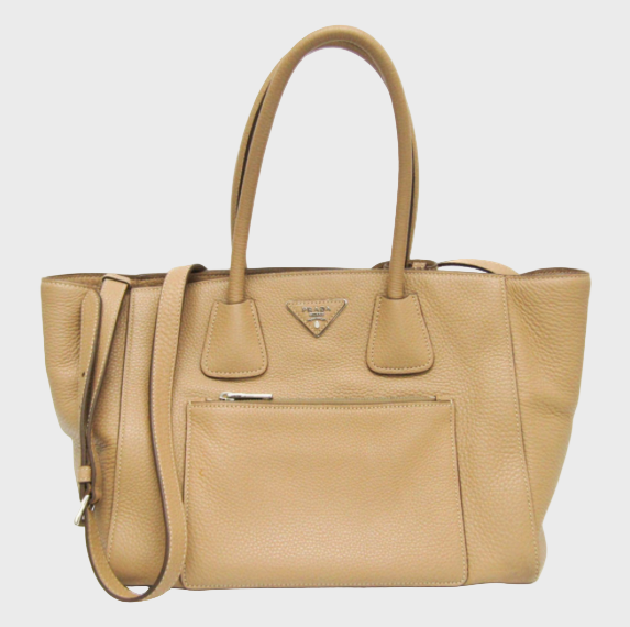 Prada Tote Bag – Piel Beige con Bandolera