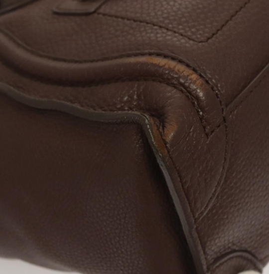 Céline Luggage Shopper Pequeño en Piel Marrón