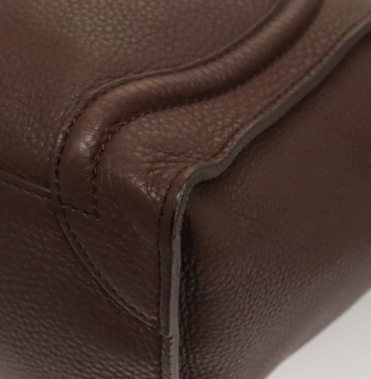 Céline Luggage Shopper Pequeño en Piel Marrón