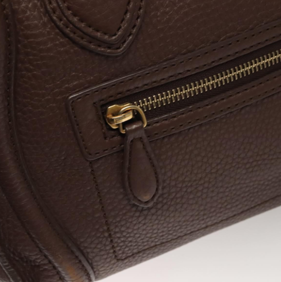 Céline Luggage Shopper Pequeño en Piel Marrón