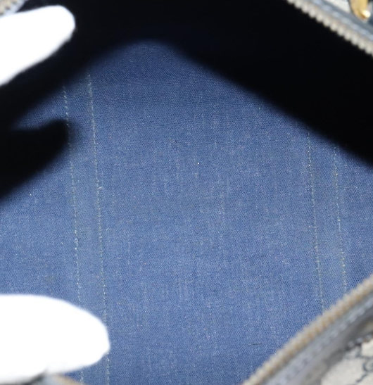 Zip Boston GG Canvas Azul Mediano bandolera