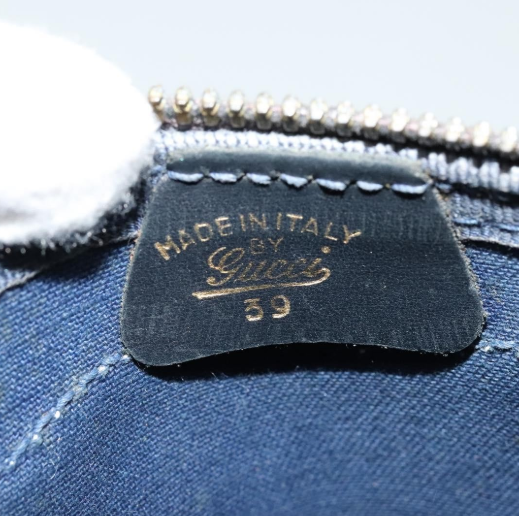 Zip Boston GG Canvas Azul Mediano bandolera