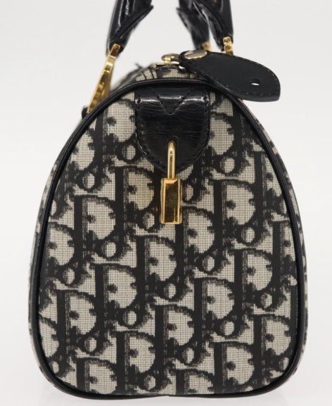 CHRISTIAN DIOR Vintage mini Trotter Bowling Boston Bag en canvas