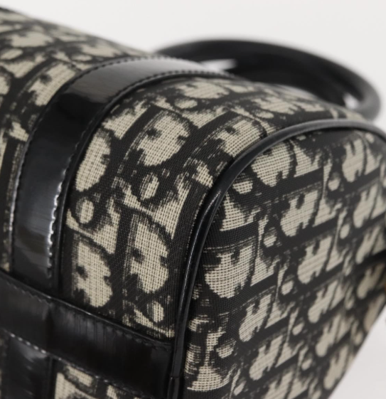 CHRISTIAN DIOR Vintage mini Trotter Bowling Boston Bag en canvas