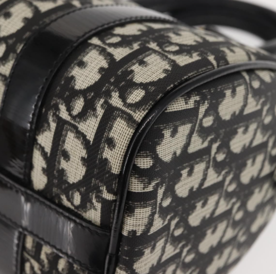 CHRISTIAN DIOR Vintage mini Trotter Bowling Boston Bag en canvas