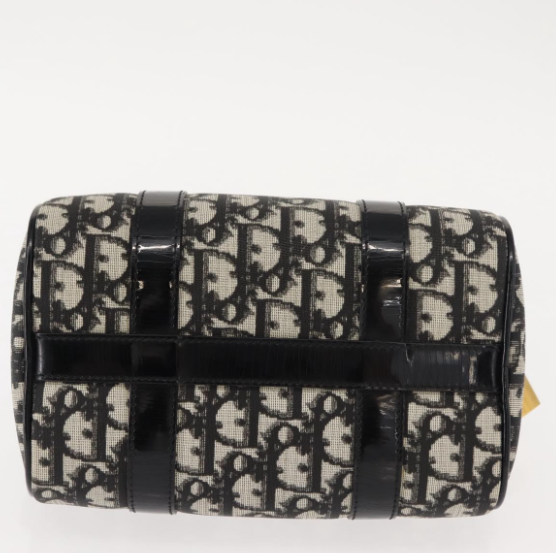 CHRISTIAN DIOR Vintage mini Trotter Bowling Boston Bag en canvas
