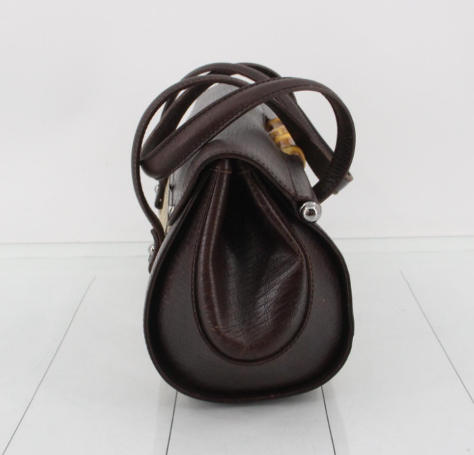 Gucci GG Canvas Bamboo Handbag