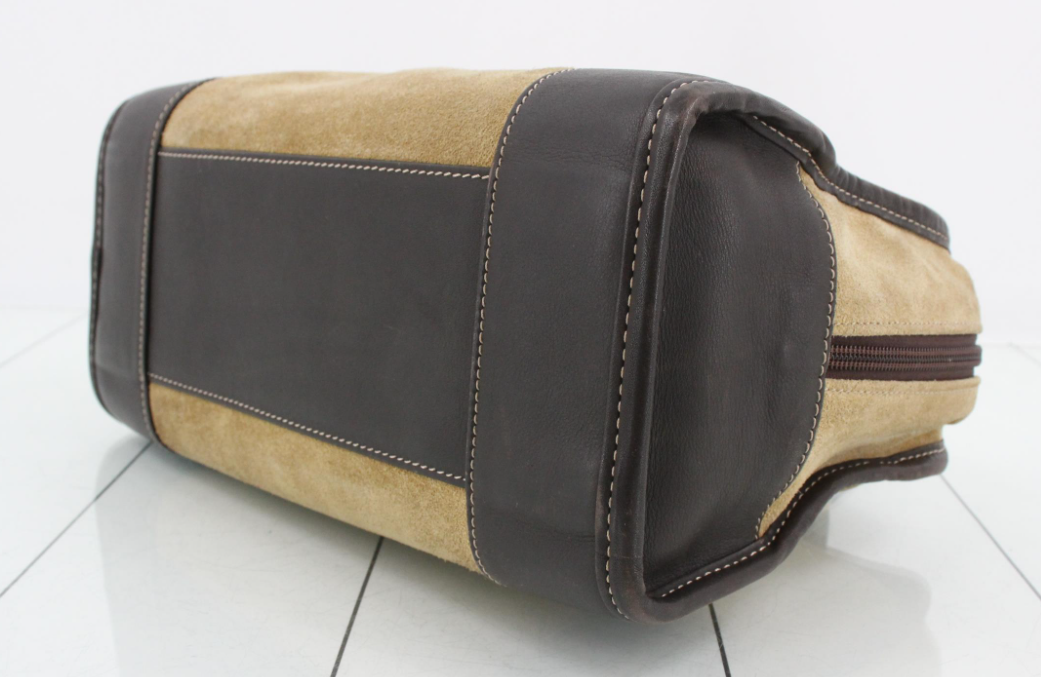 Bolso Loewe Amazona 28 en Ante Beige y Piel Marrón