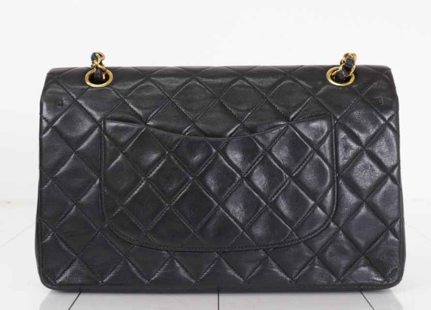Chanel Timeless Classic Double Flap 25 · Piel de cordero negra  Serie 3