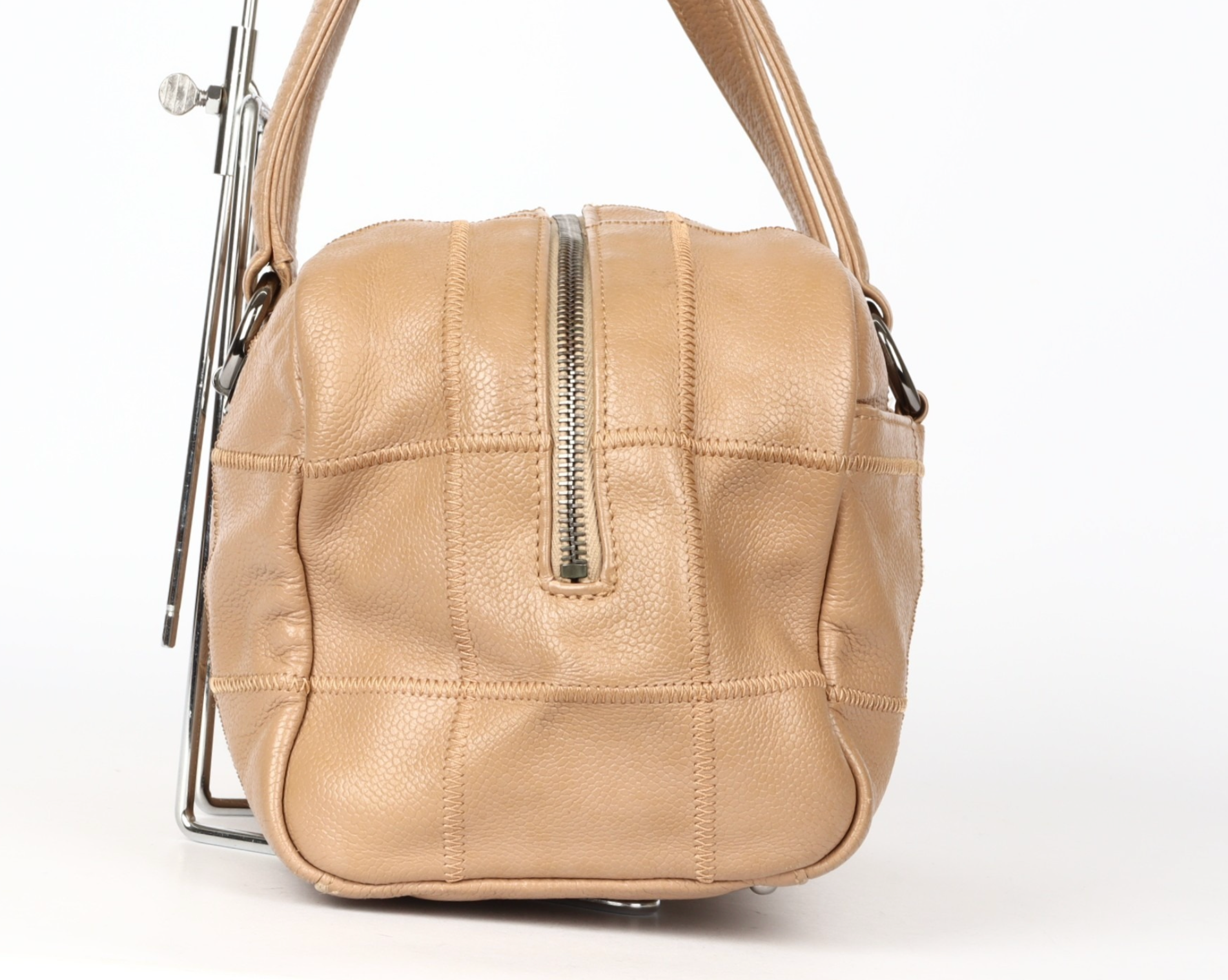 Chanel chocolate bar mini boston caviar camel
