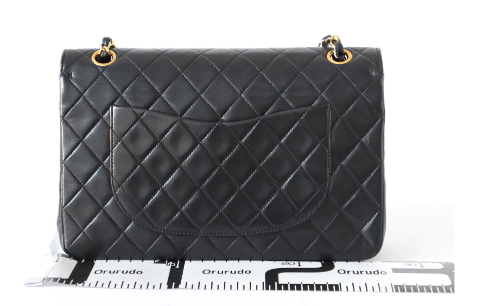 chanel timeless 27 matelassé lambskin double flap negro – serie 1