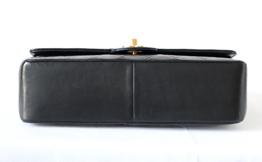 chanel timeless 27 matelassé lambskin double flap negro – serie 1