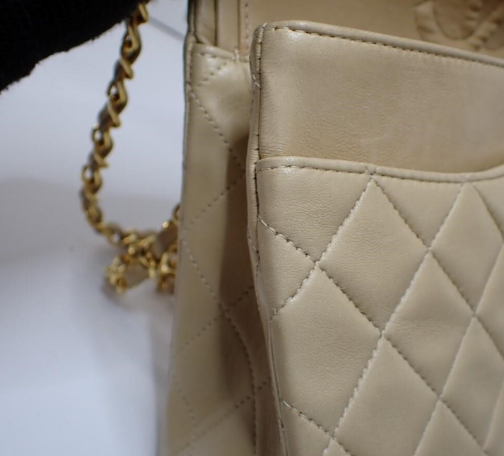 CHANEL Timeless 25 Double Flap Beige Lambskin – Serie 2 (1991-1994)