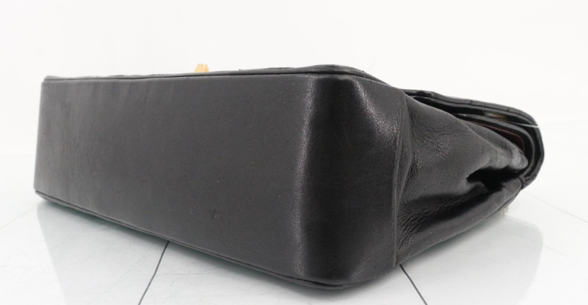 Chanel Timeless 27 Doble Solapa Negra  Classic Flap Medium – 2.55 Cadena Dorada