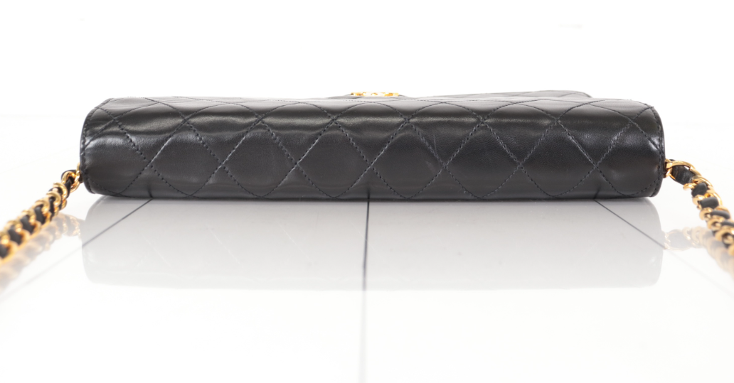 Chanel Timeless Matelassé Single Flap  Serie 3 – Piel negra con herrajes dorados