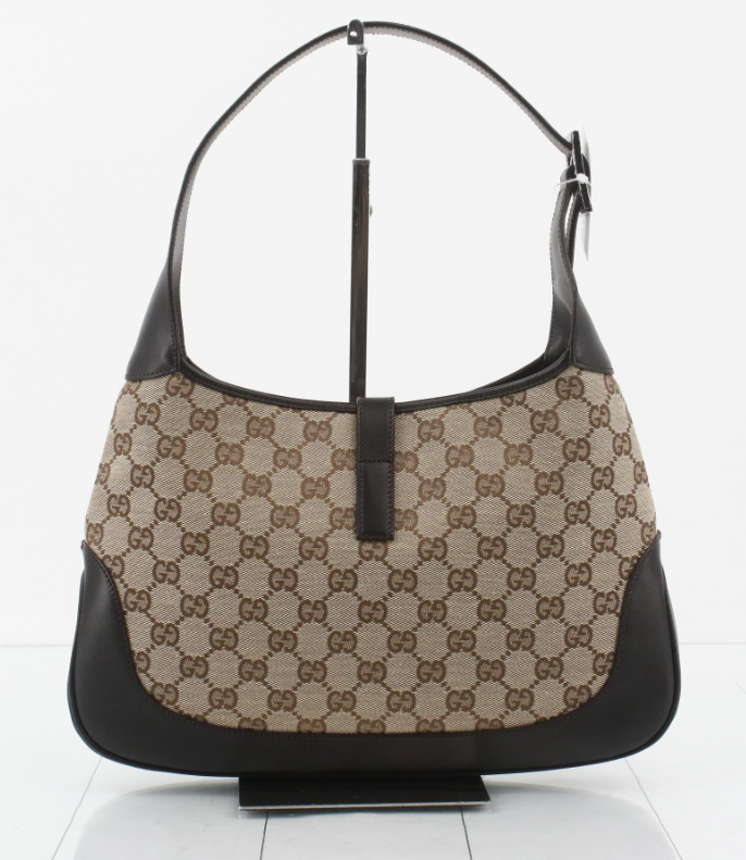 Gucci Jackie GG Canvas clasico mediano Marron Verde/Rojo