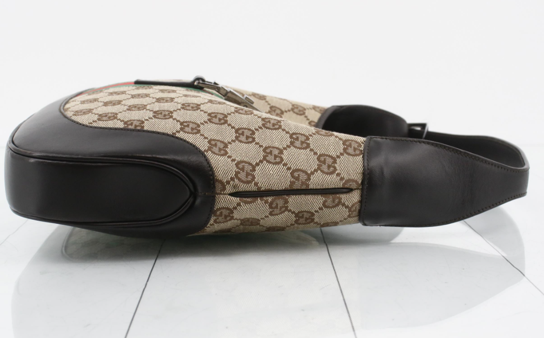 Gucci Jackie GG Canvas clasico mediano Marron Verde/Rojo