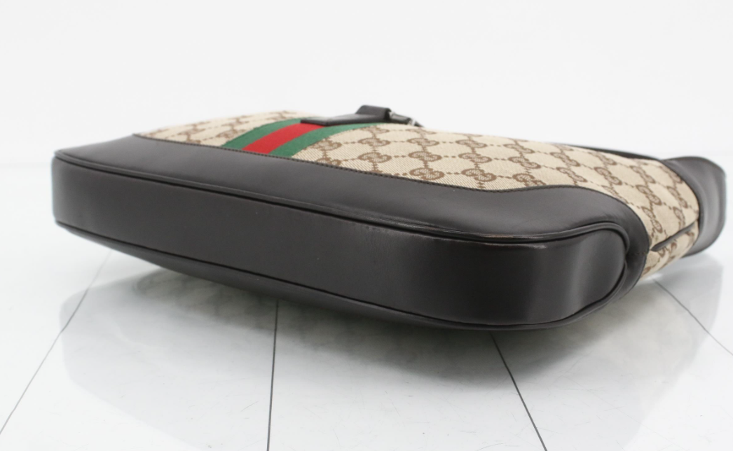 Gucci Jackie GG Canvas clasico mediano Marron Verde/Rojo