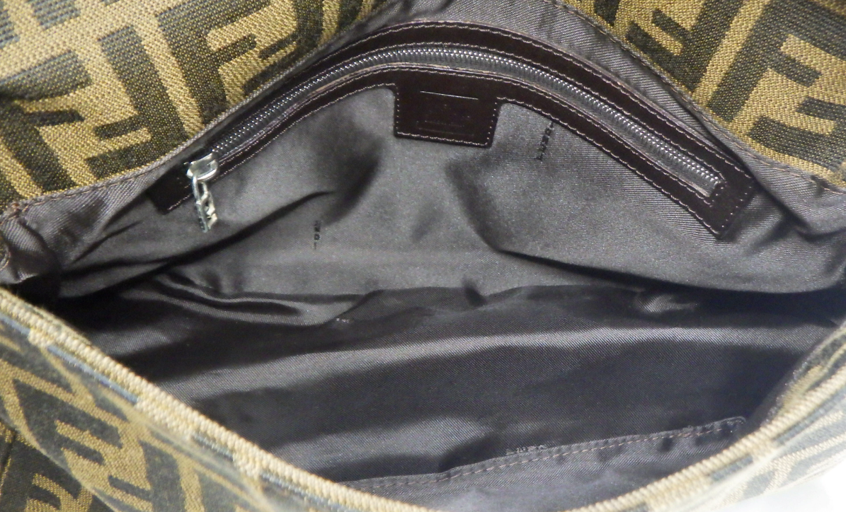 Fendi Mamma Baguette Zucca Canvas Marrón – Iconic FF