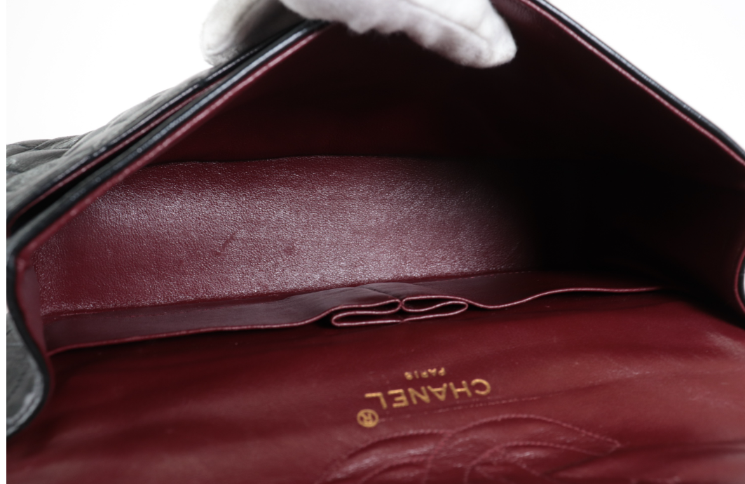 Chanel Timeless Double Flap 25 Lambskin Negro -  Serie 1