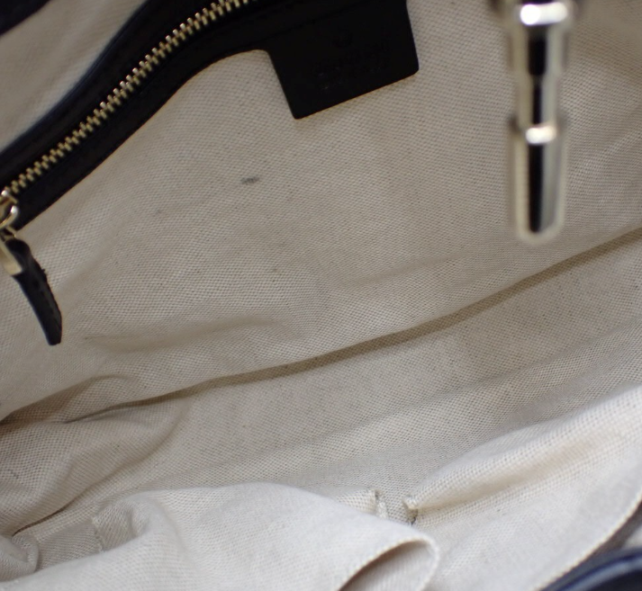 Gucci New Jackie Mediana Piel Negra Con Bandolera Extra