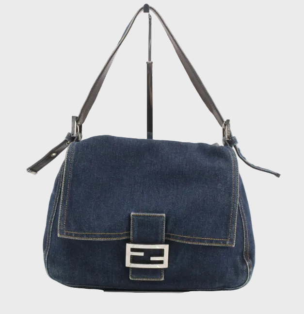 Fendi Mamma Baguette Denim - Icono Vintage
