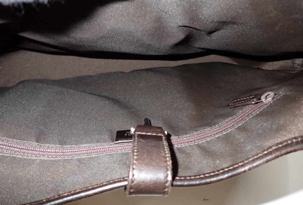 Gucci Jackie Grande Clásico Vintage | GG Canvas & Piel Marrón Oscuro