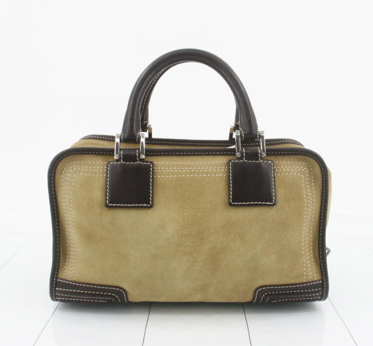 Loewe Amazona 30 Ante oro y Piel Camel/Marrón